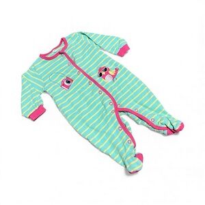 🛑 4/$20 Pekkle 3 m Sleeper Zip Up PJs Baby Girl Clothing Romper Apparel Outfit